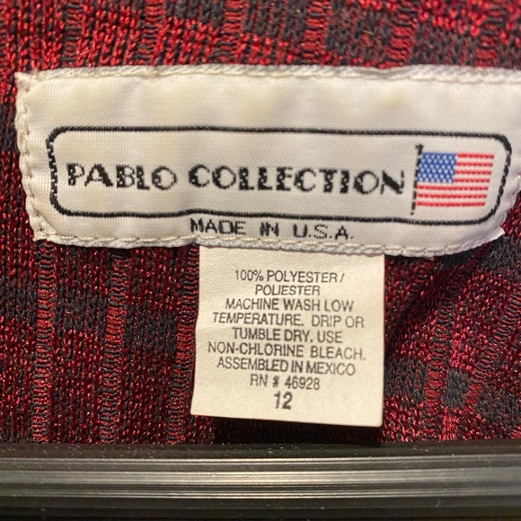 Pants and Blouse set Wine color - Picture 3 of 4